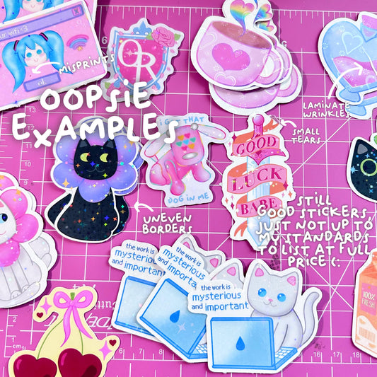 oopsie sticker bag