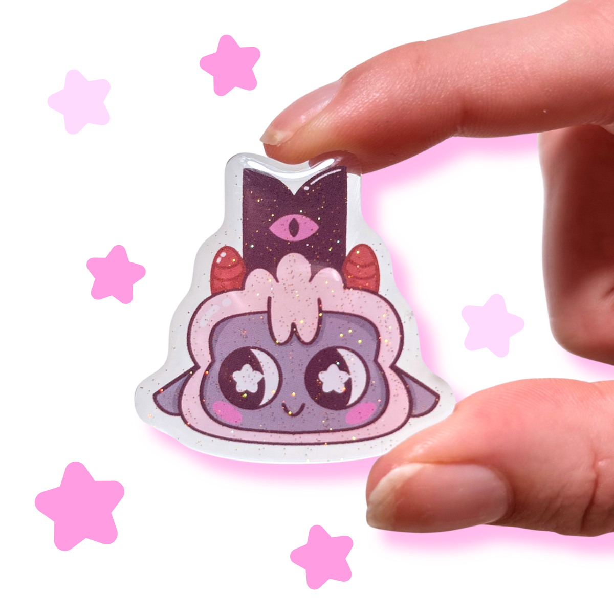cult lamb acrylic pin