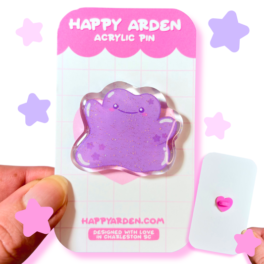 ditto acrylic pin
