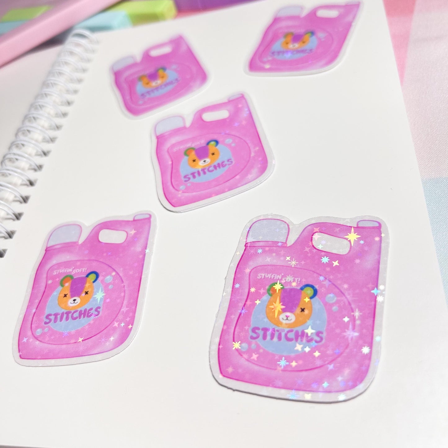 stitches fabric softener sticker