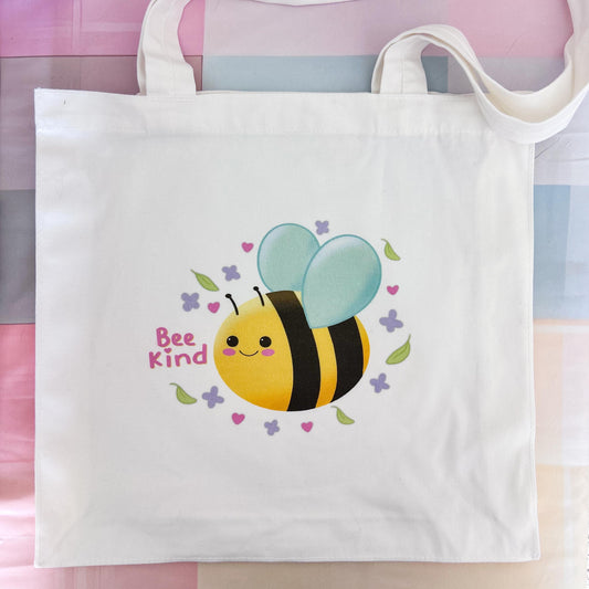 bee kind tote bag