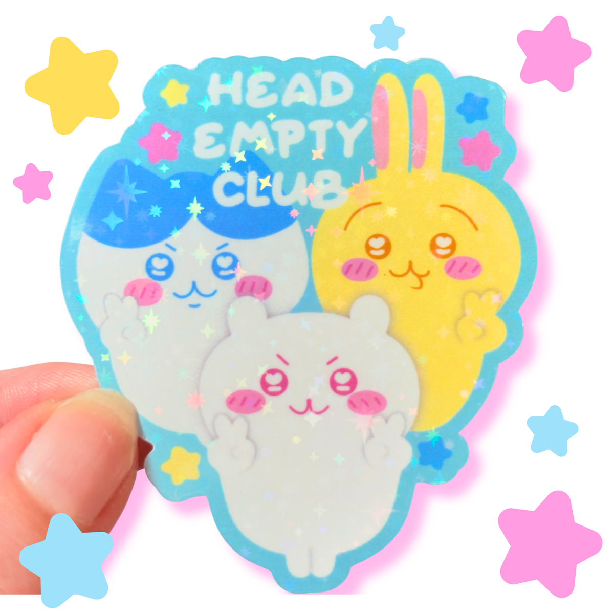 head empty club kawa trio sticker