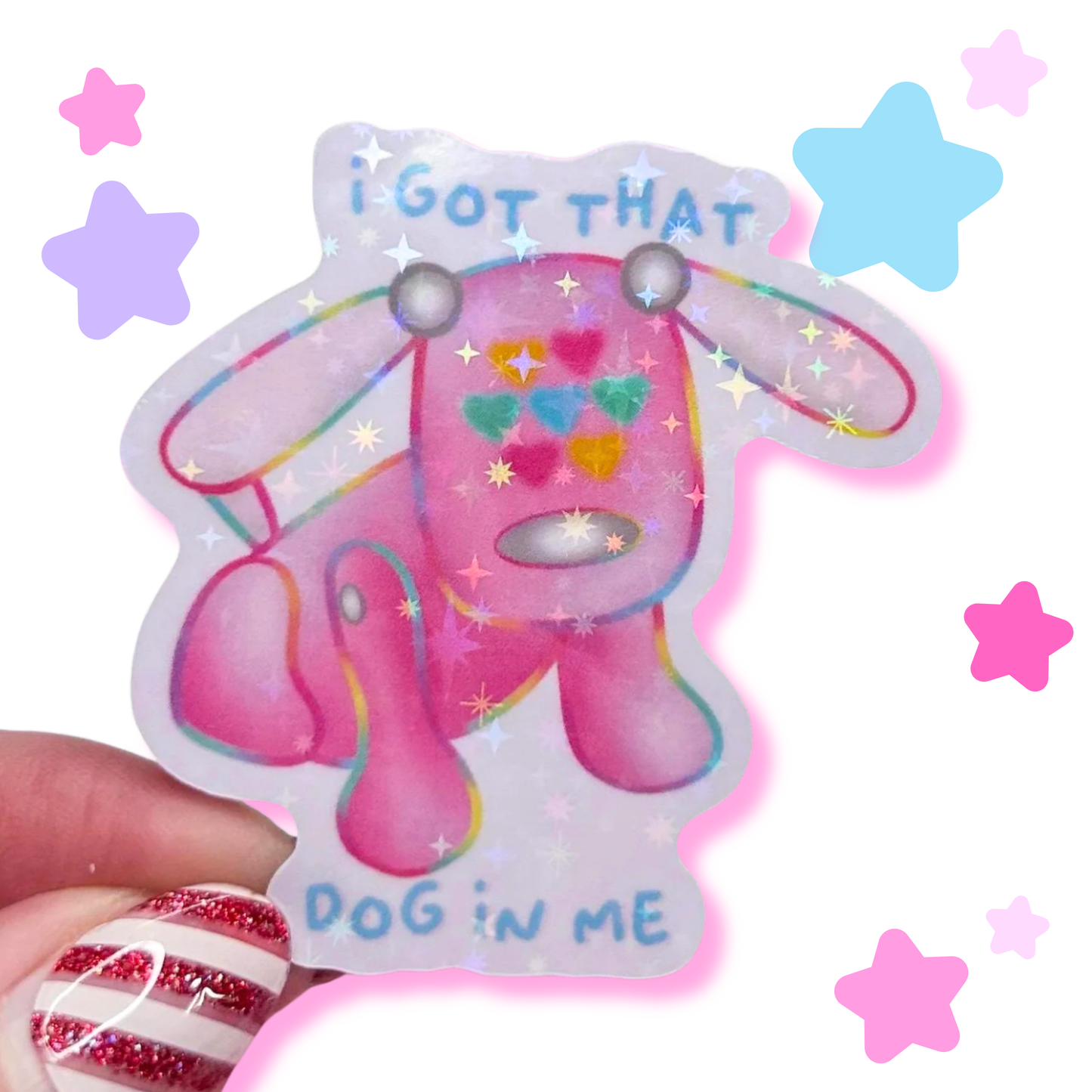 idog “i got that dog in me” sticker