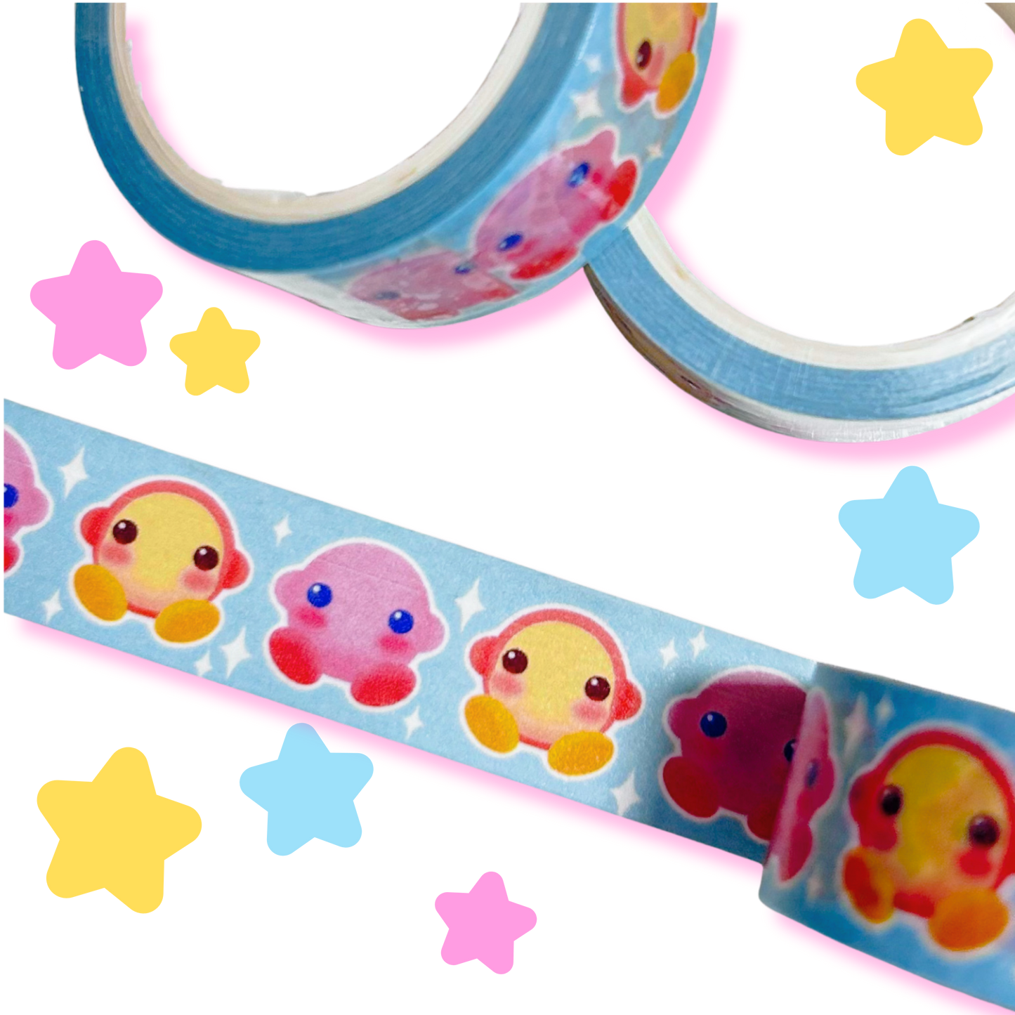 kirby + waddle dee washi tape
