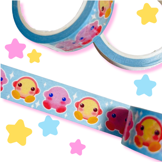 kirby + waddle dee washi tape