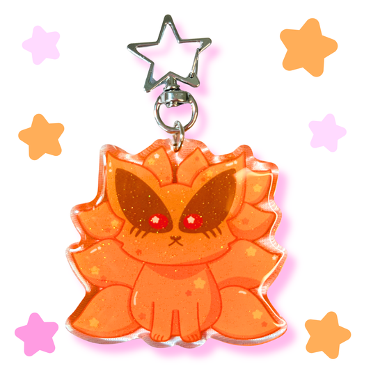 nine tailed fox key charm