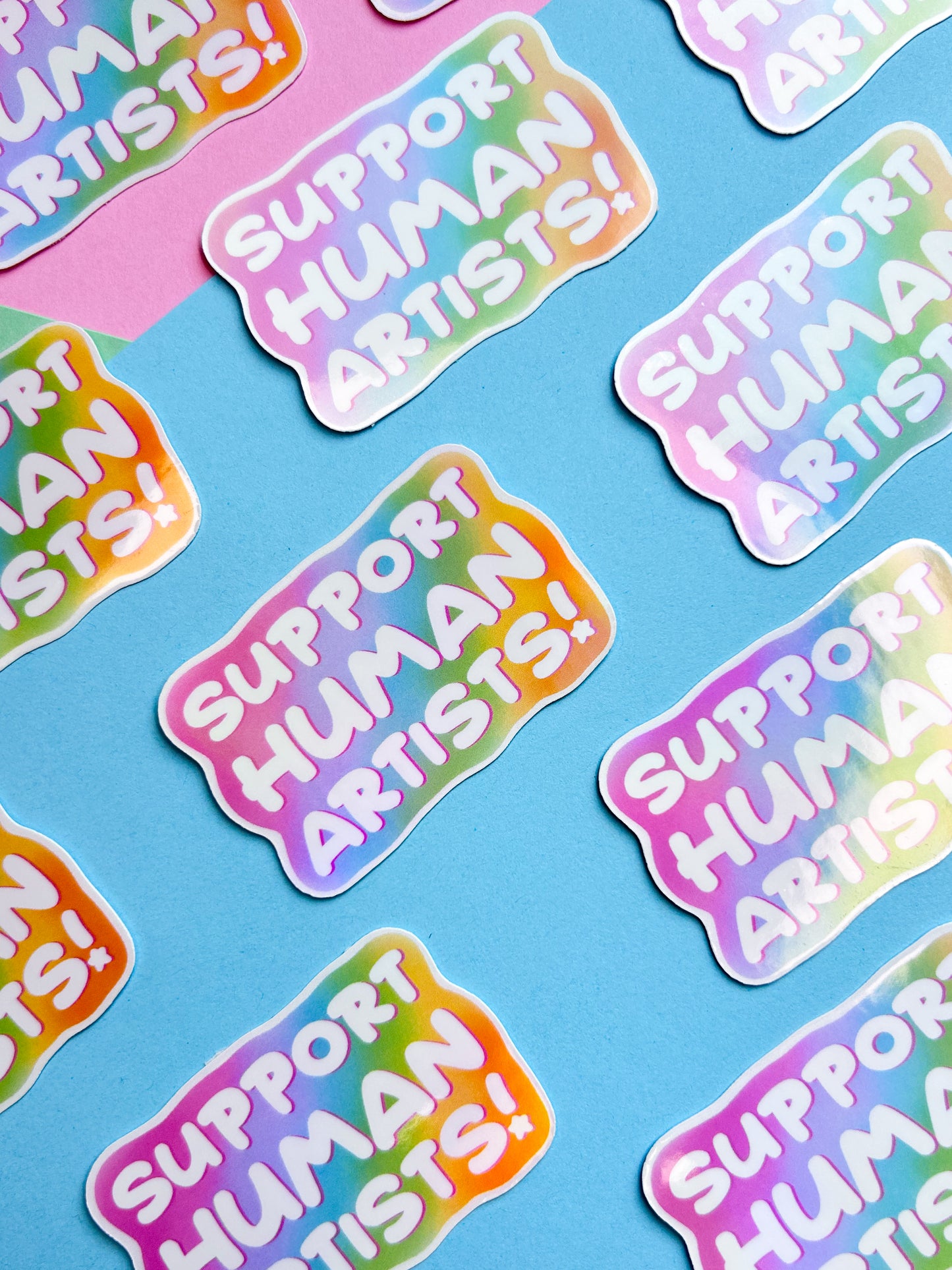 support human artists sticker