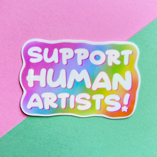support human artists sticker