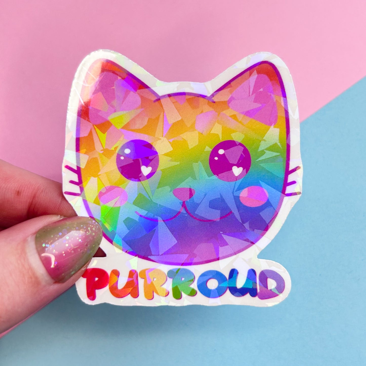 pride kitty "purroud" stickers