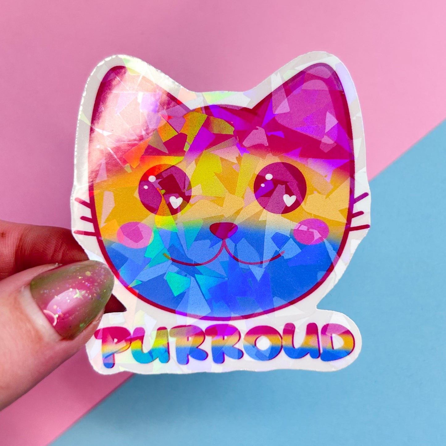 pride kitty "purroud" stickers