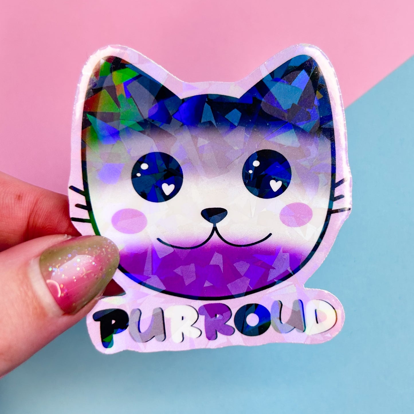 pride kitty "purroud" stickers