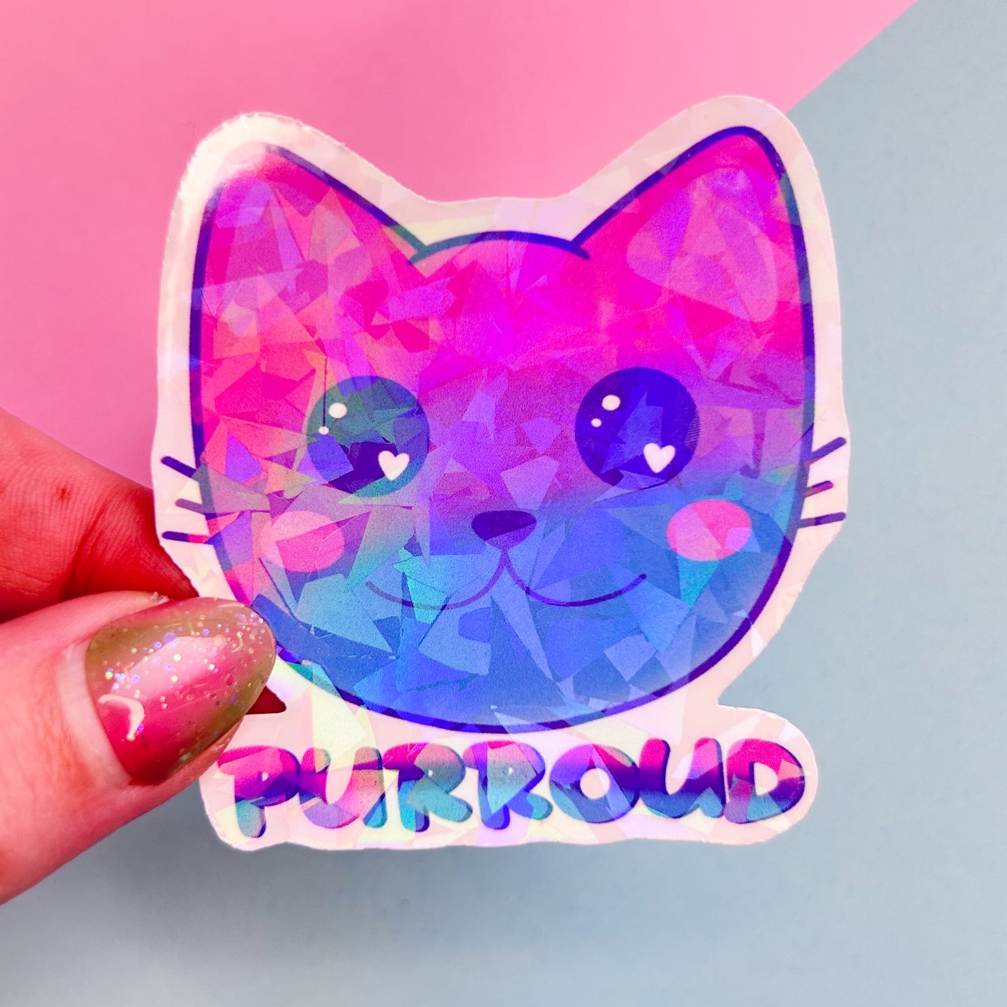 pride kitty "purroud" stickers