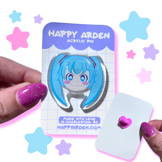 miku acrylic pin