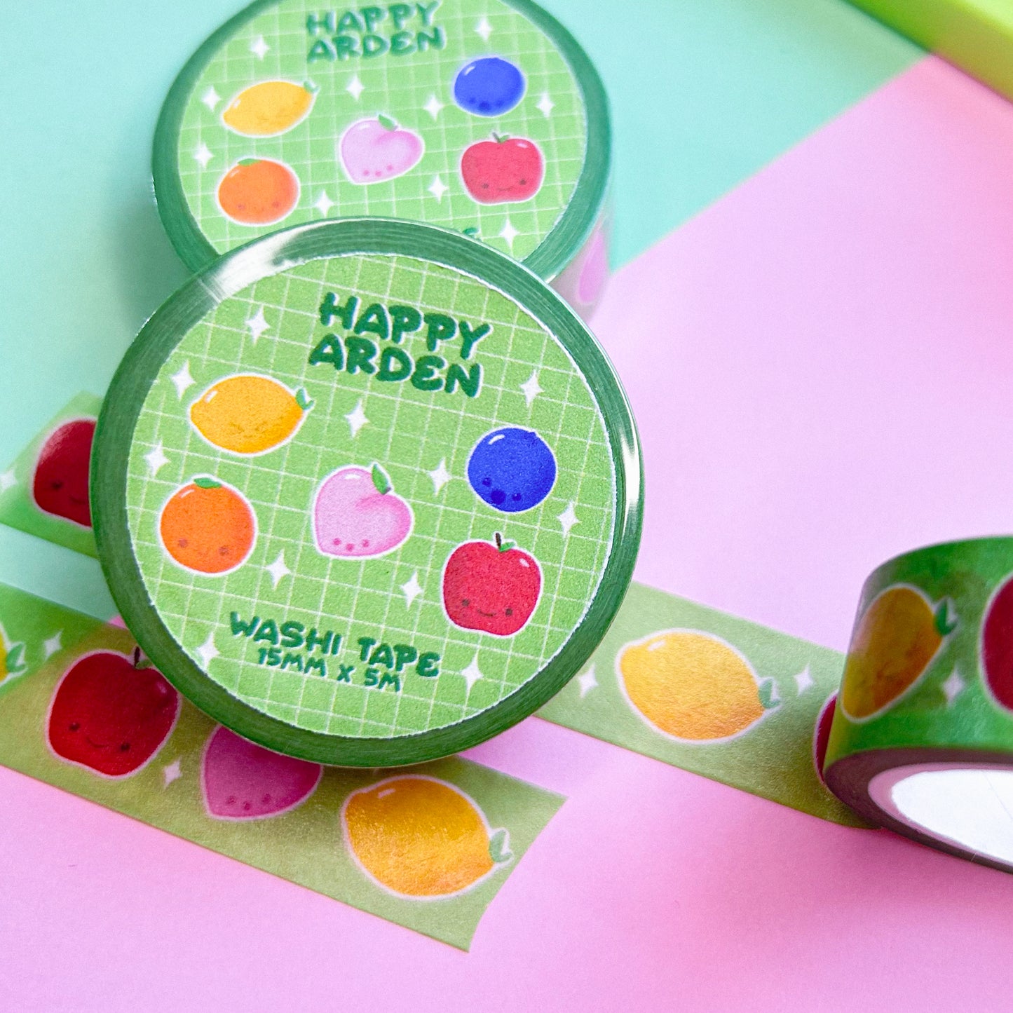 happy fruit washi tape