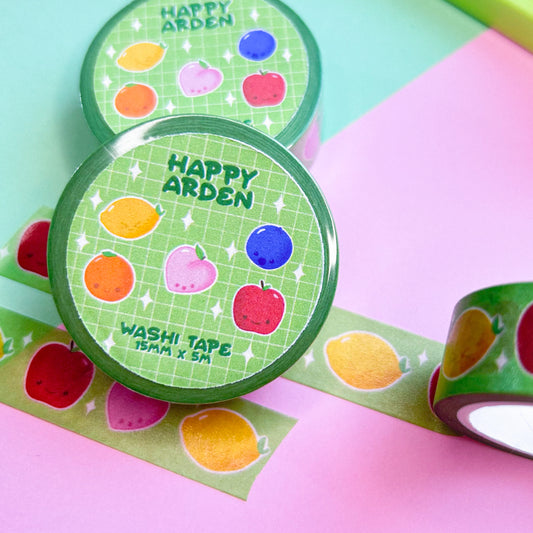 happy fruit washi tape